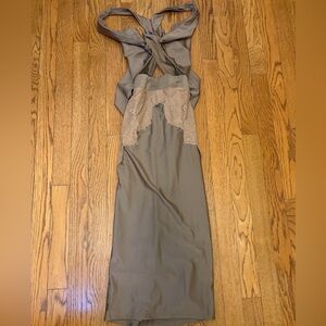 Michael Costello x Revolve Satin Lace Cutout Midi Dress – Size S